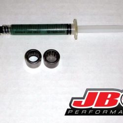 Syringe with bearings and JBO Performance logo.
